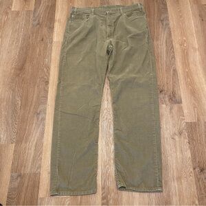 Vintage Levi’s 505 Straight Leg Green Corduroy 90s Y2K 40x34 Jeans Denim Pants